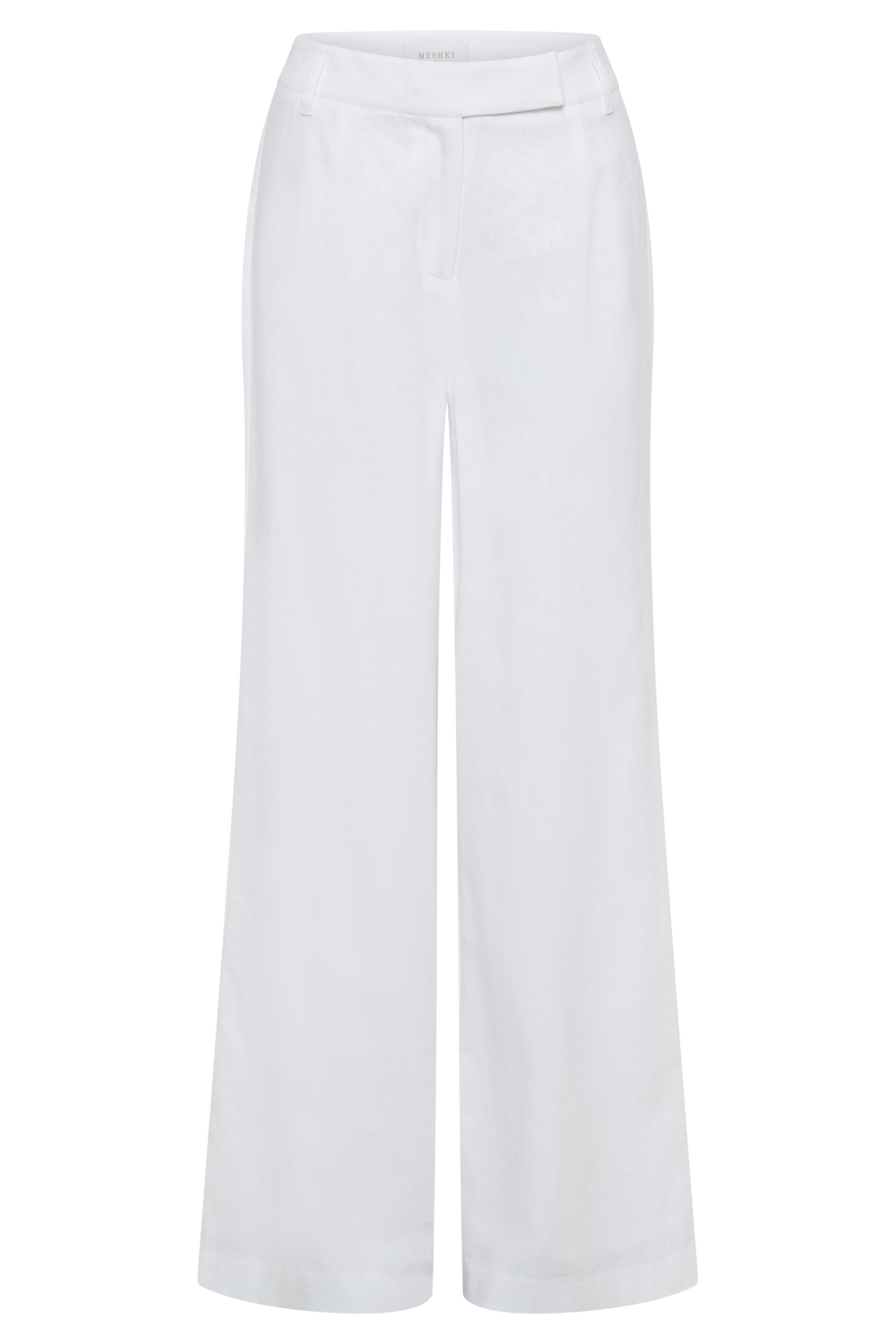 Franca Linen Wide Leg Pant - White