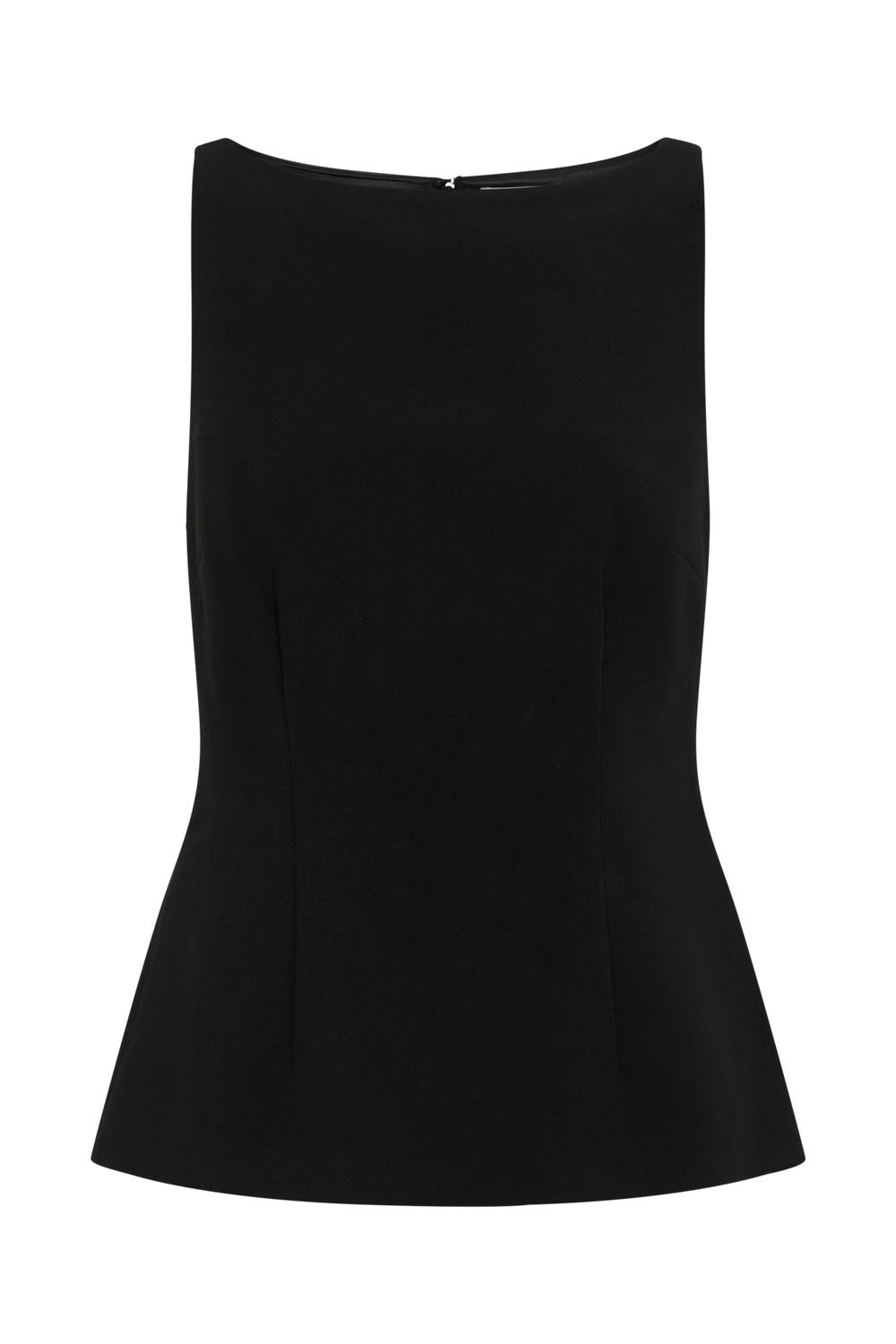 Angela Sleeveless Suiting Top - Black