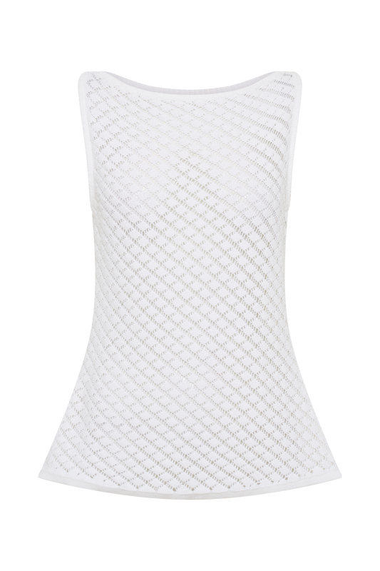 Guiliana Sleeveless Knit Top - Ivory