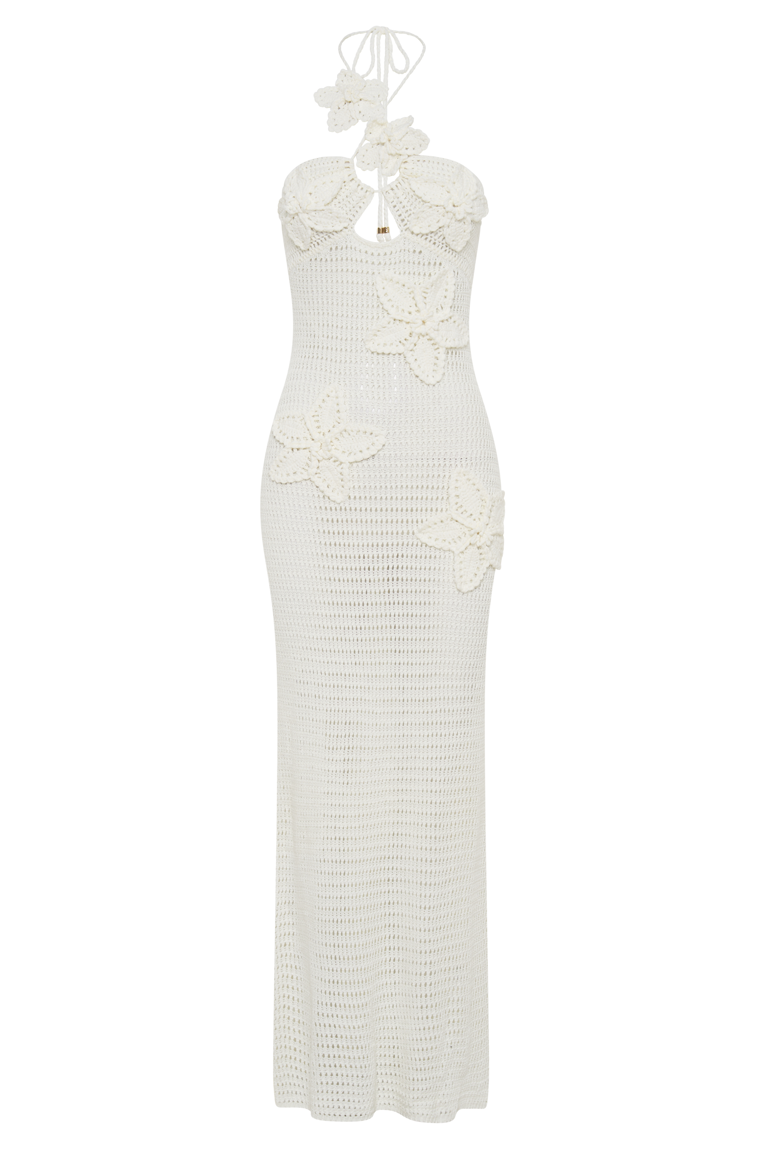 Kyla Floral Crochet Maxi Dress Ivory MESHKI