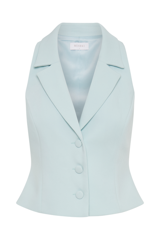 Mura Suiting Vest - Ice Blue