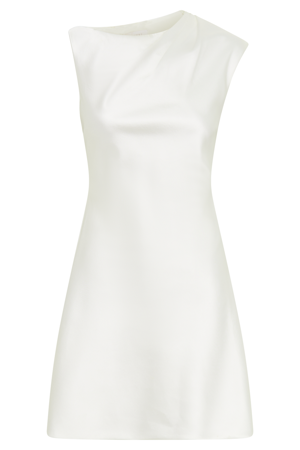 Granger Satin Structured Mini Dress - White