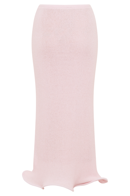 Gigi Knit Midi Skirt - Misty Rose