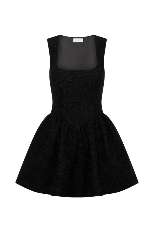 Jennifer Boucle Mini Dress - Black