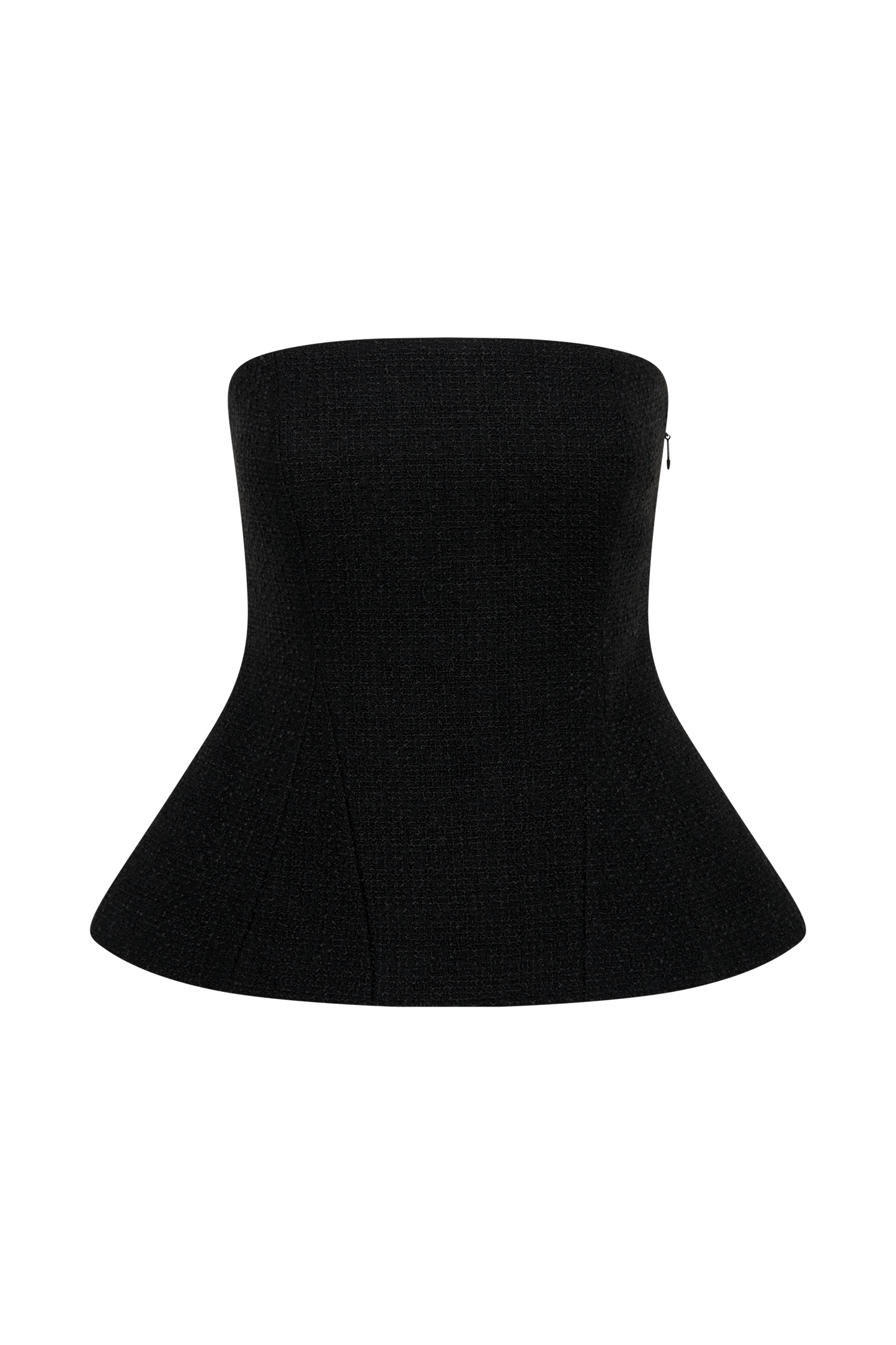 Cyrus Strapless Boucle Top - Black