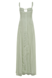 Saira Chiffon Maxi Dress - Pastel Green