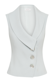 Berkley Suiting Waistcoat With Cowl - Pastel Green