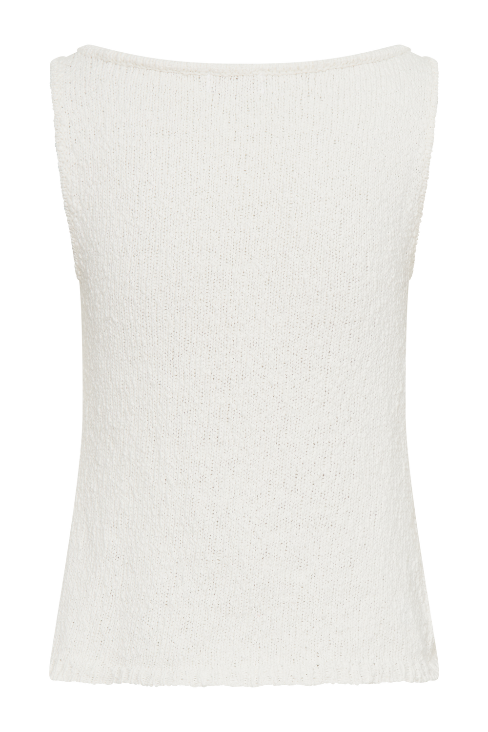 Mackie Boucle Longline Vest - White