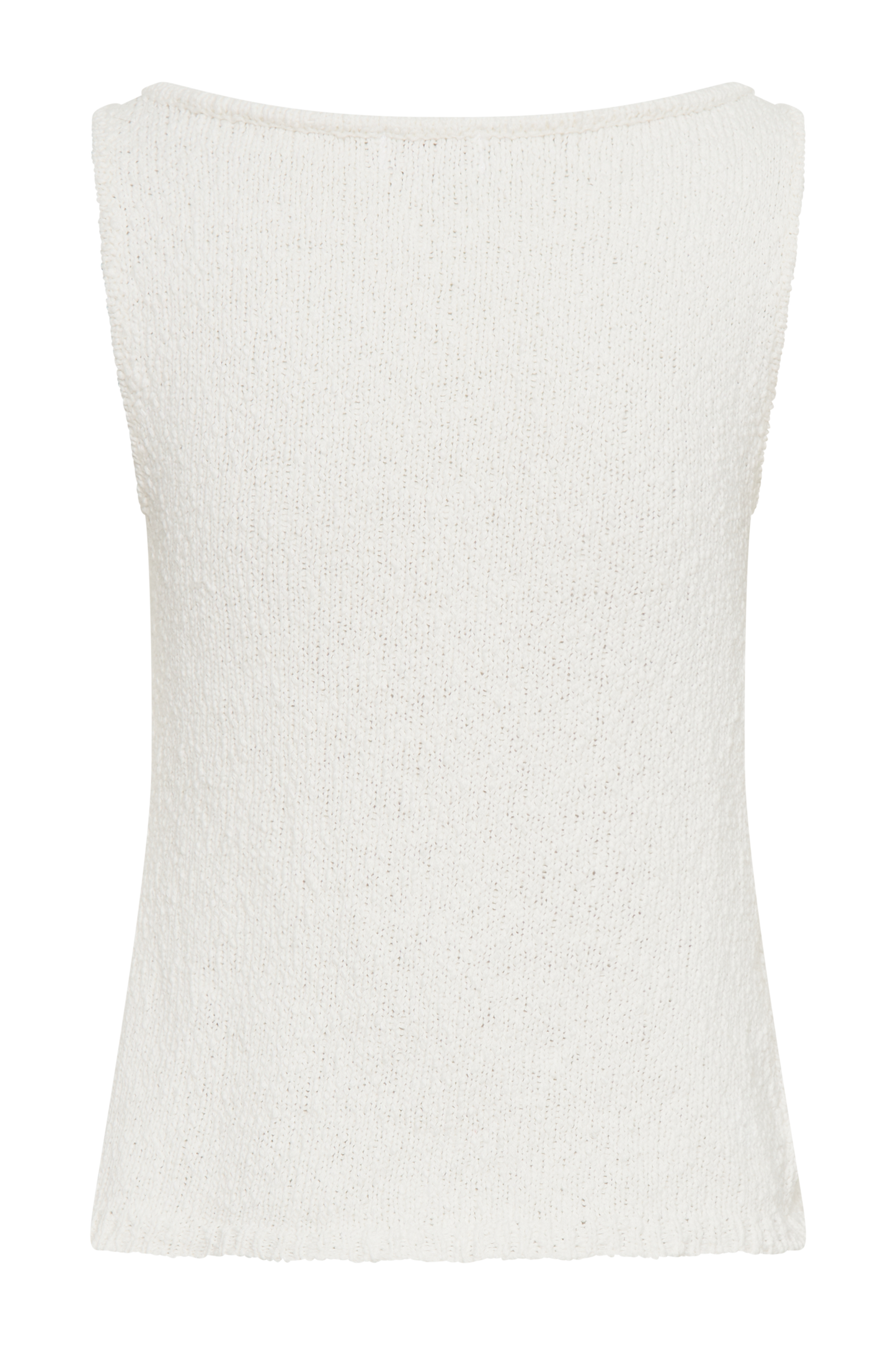 Mackie Boucle Longline Vest - White