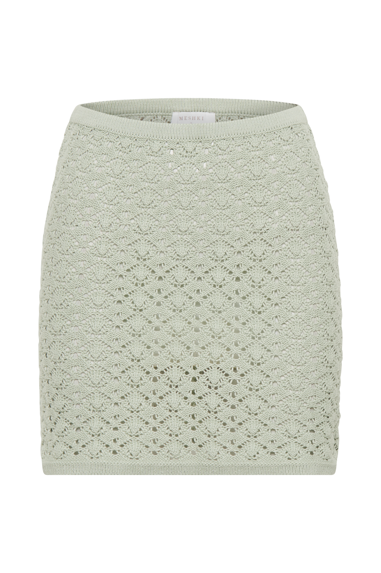 Murphy A-Line Knit Mini Skirt - Pastel Green