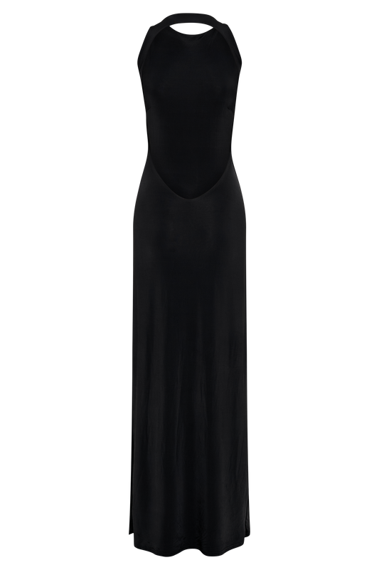 Louise Slinky Backless Maxi Dress - Black