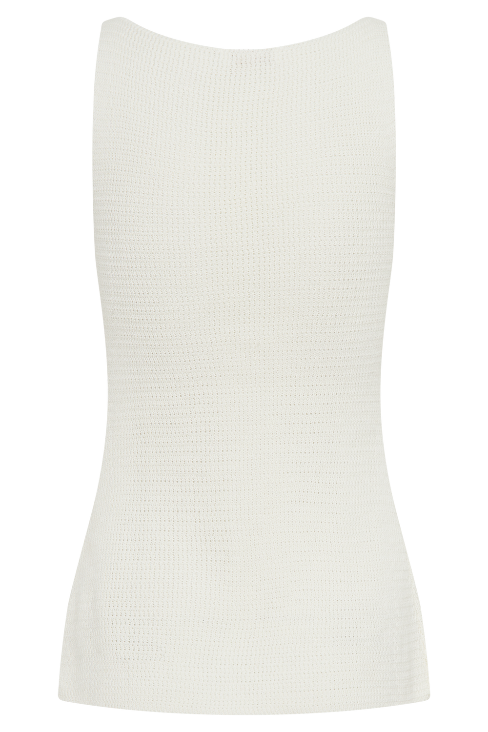 Ridley Knit Tank Top With Split - Ivory