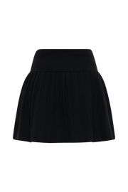 Beverly Knit Pleated Mini Skirt - Black