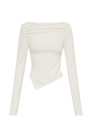 Karlie Off Shoulder Knit Top - Ivory