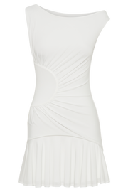 Irving Off Shoulder Slinky Mini Dress - Ivory