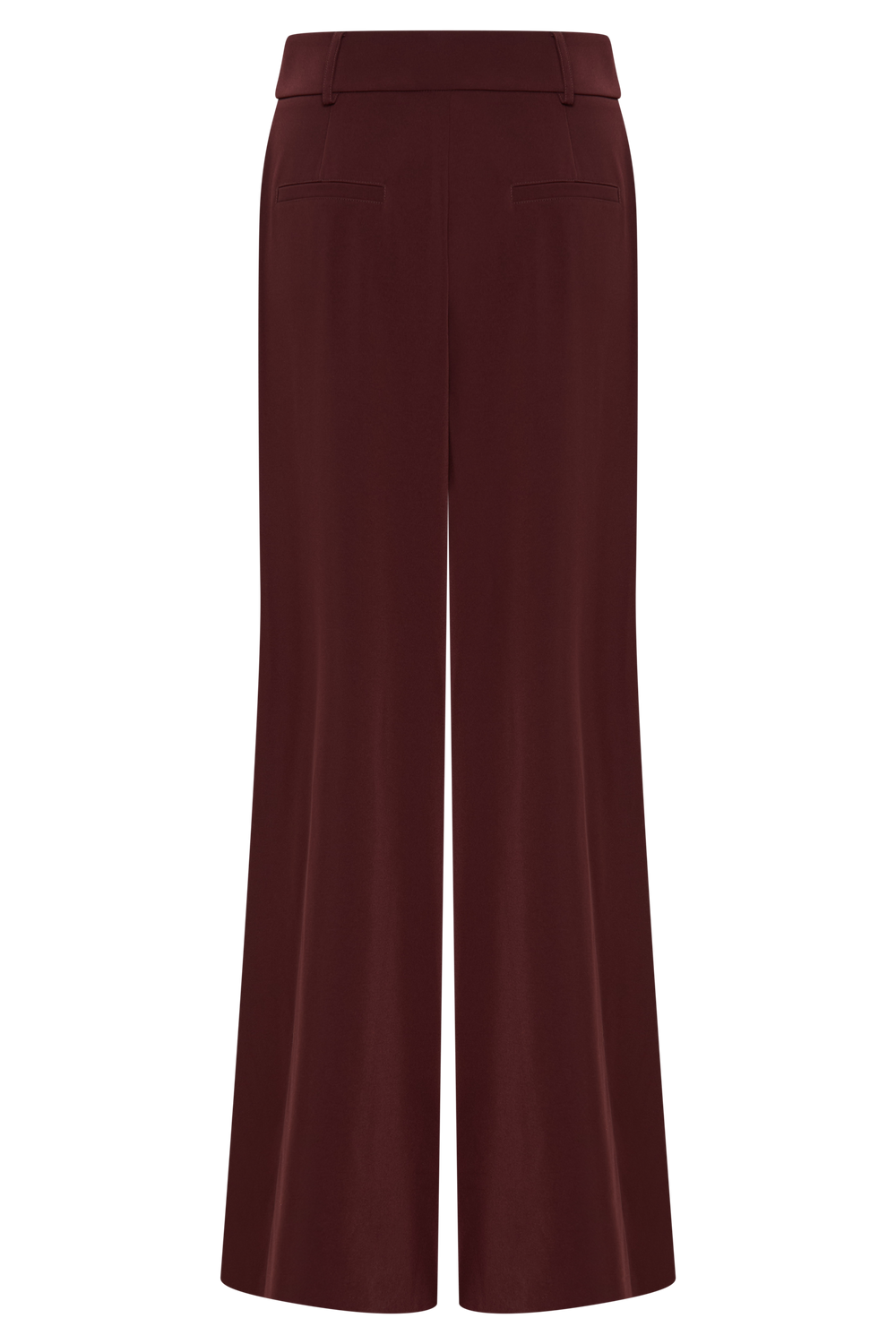 Jacqueline Pleated Wide Leg Pants - Mahogany