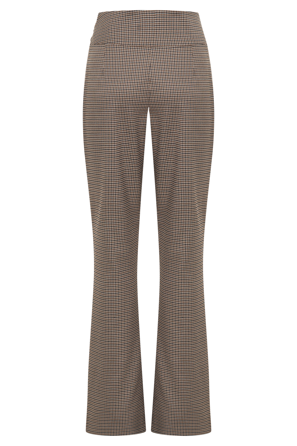 Sweeney Mid Rise Buckle Straight Leg Pant - Tan Check