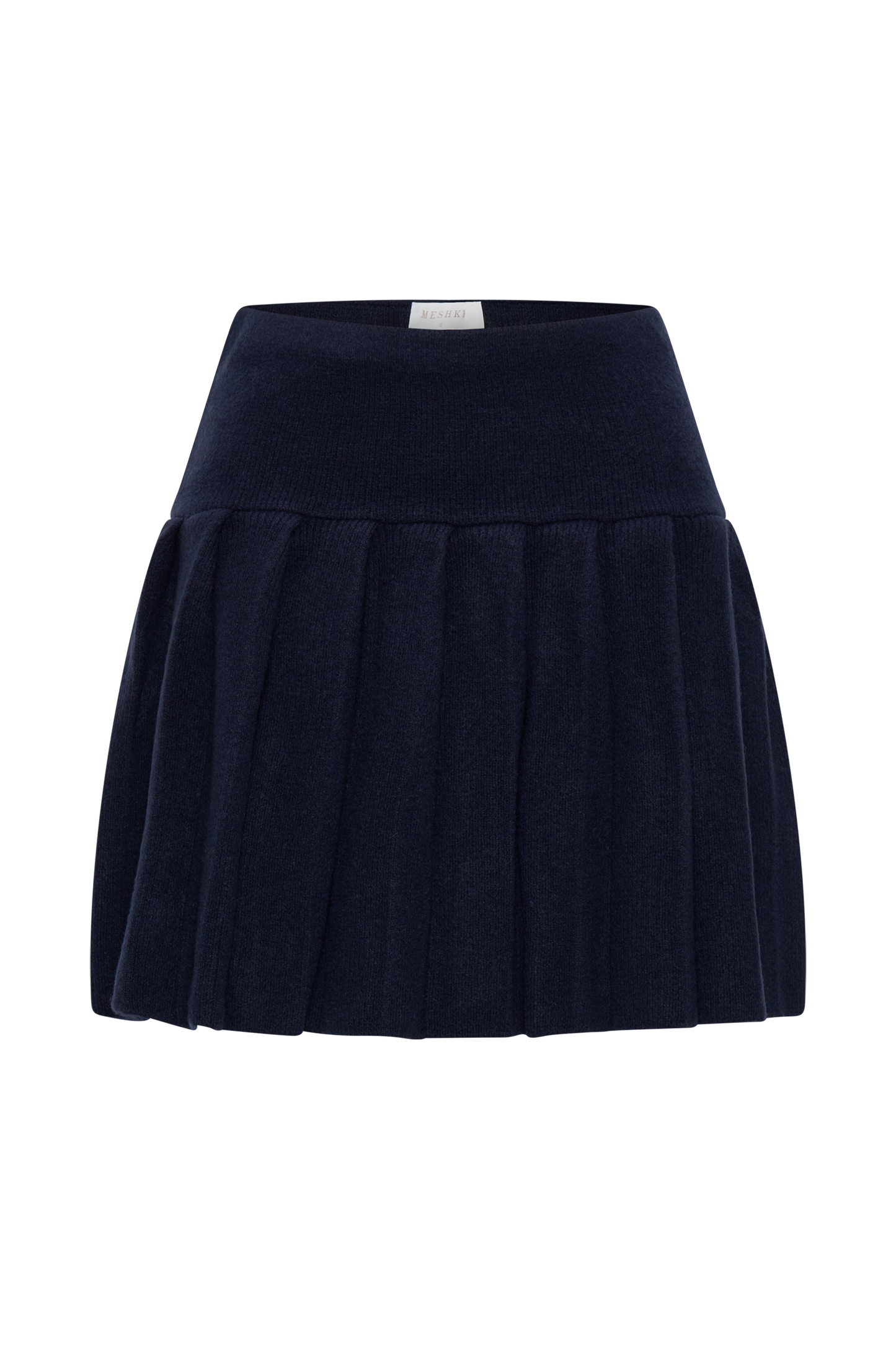 Dionne Pleated Knit Mini Skirt - Dark Navy