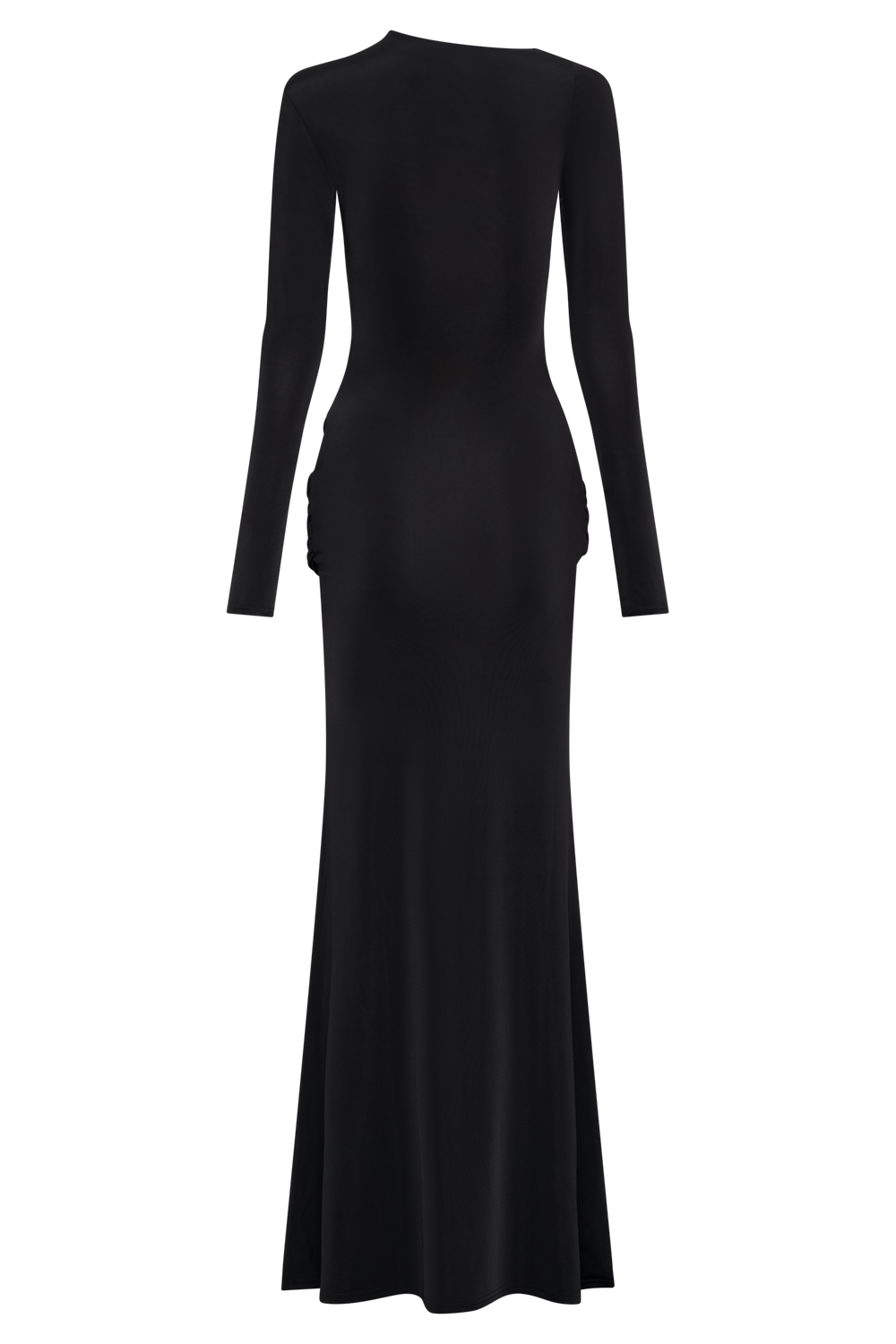 Halcyon Long Sleeve Slinky Maxi Dress - Black