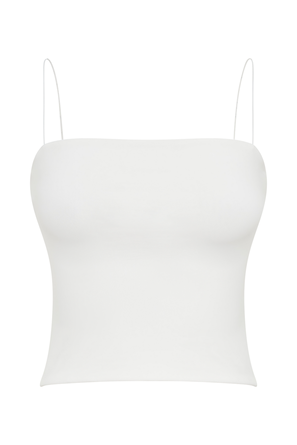 Arya Longline Spaghetti Strap Top - White