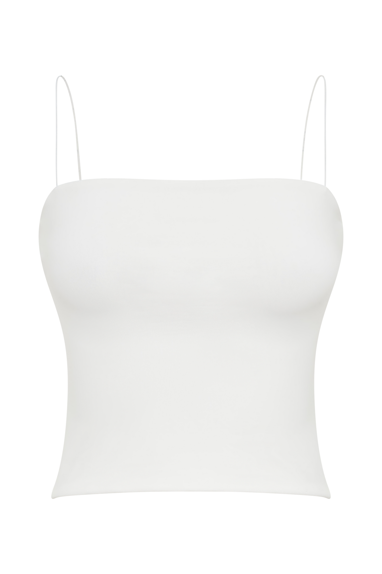 Arya Longline Spaghetti Strap Top - White