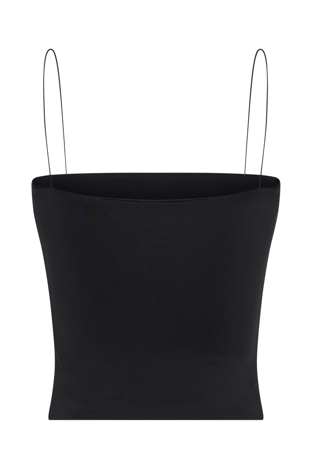 Arya Longline Spaghetti Strap Top - Black