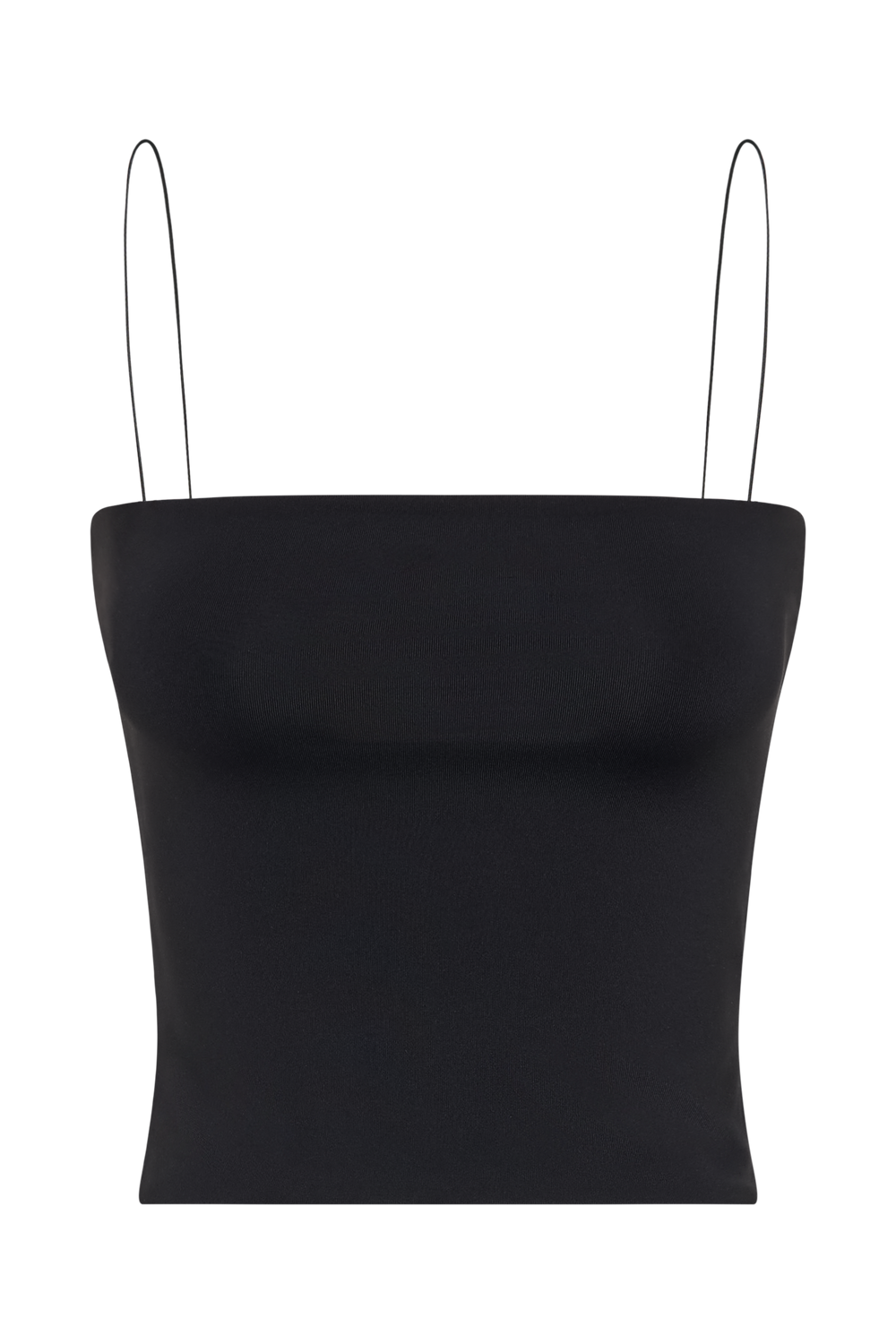 Arya Longline Spaghetti Strap Top - Black