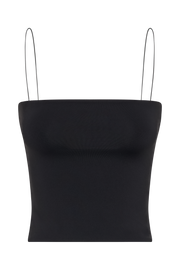 Arya Longline Spaghetti Strap Top - Black