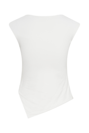 Lisette Asymmetric Recycled Nylon Top - White