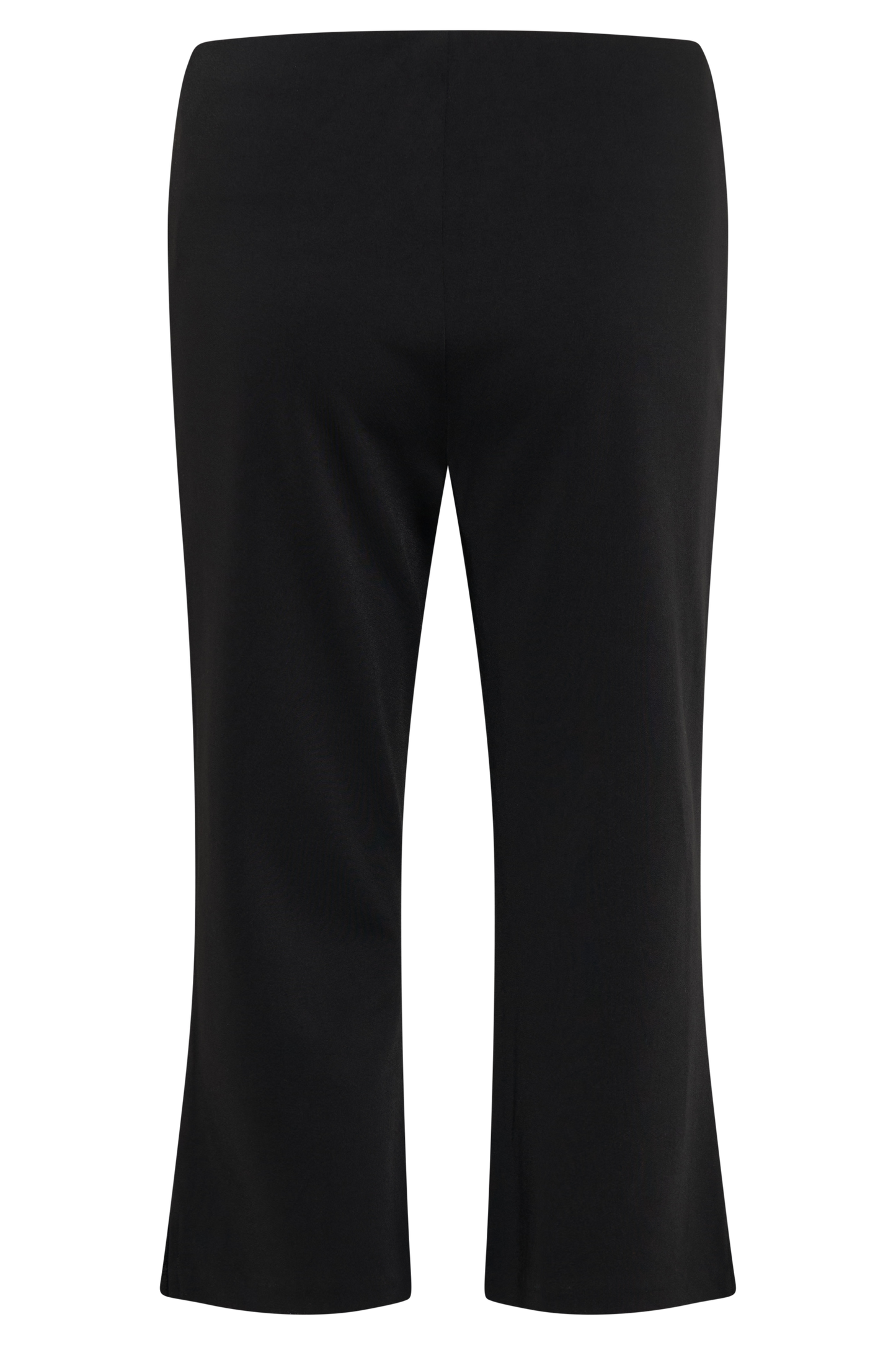 Layla Flared Crepe Capri Pants - Black