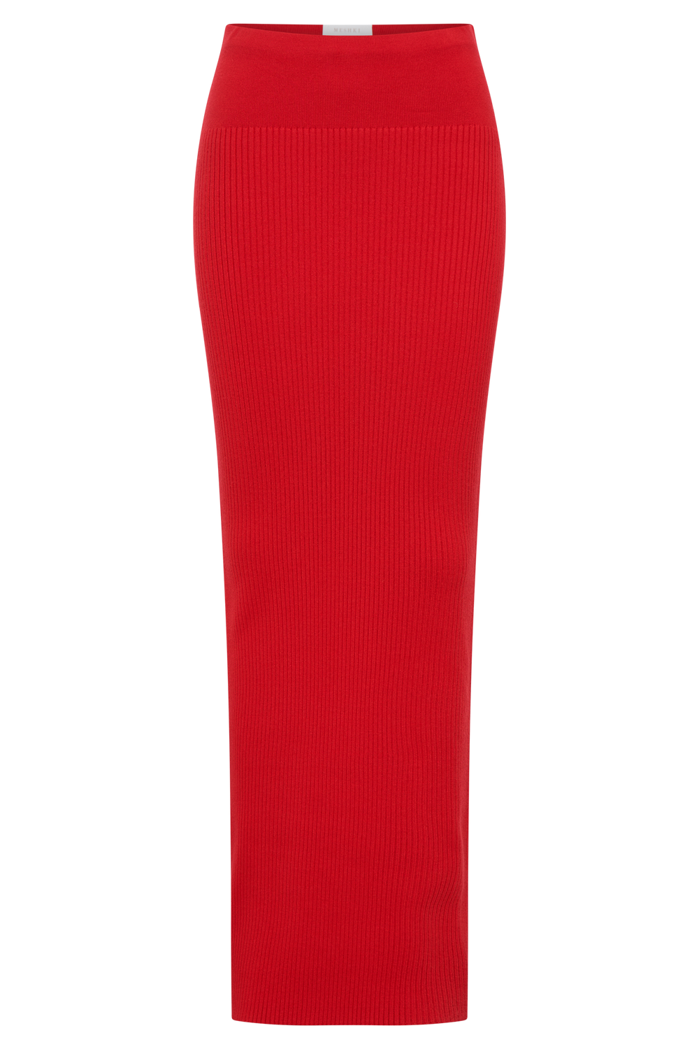 Mathilde Ribbed Knit Maxi Skirt - Ruby