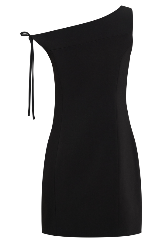 Baker Suiting Off Shoulder Dress - Black