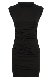 Elliot High Neck Sleeveless Mini Dress - Black