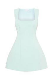 Lysandre Crepe Mini Dress - Ice Blue