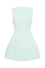 Lysandre Crepe Mini Dress - Ice Blue