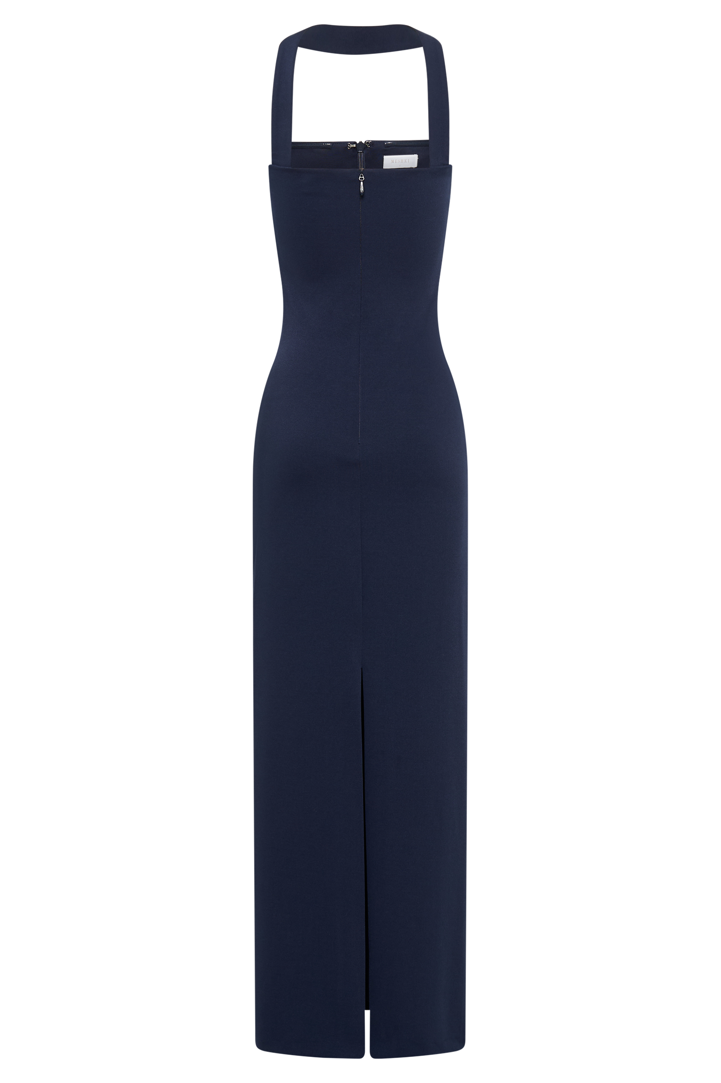 Amelita Suiting Halter Midi Dress - Navy