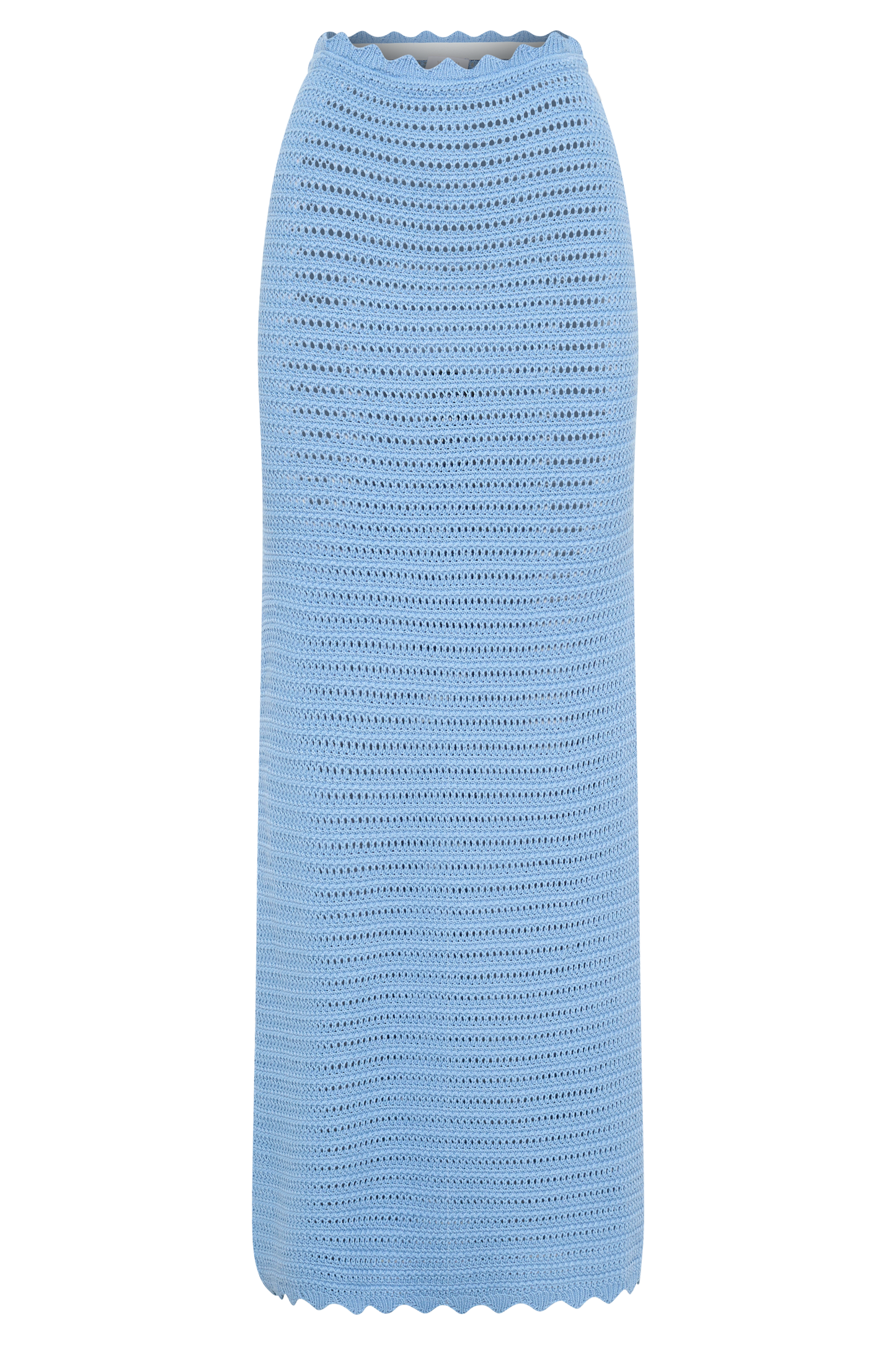 Jadia Crochet Fishtail Maxi Skirt - Cornflower Blue