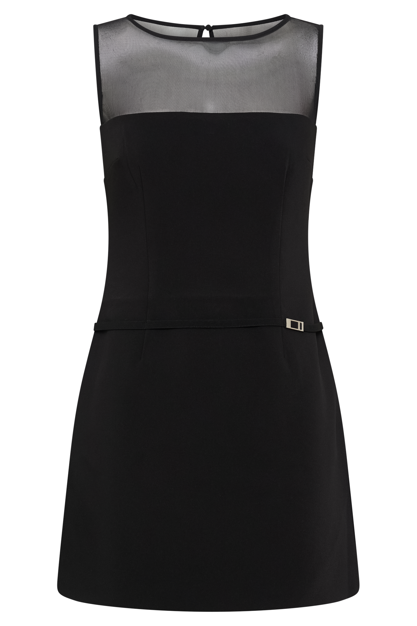 Posie Suiting Belted Mini Dress - Black