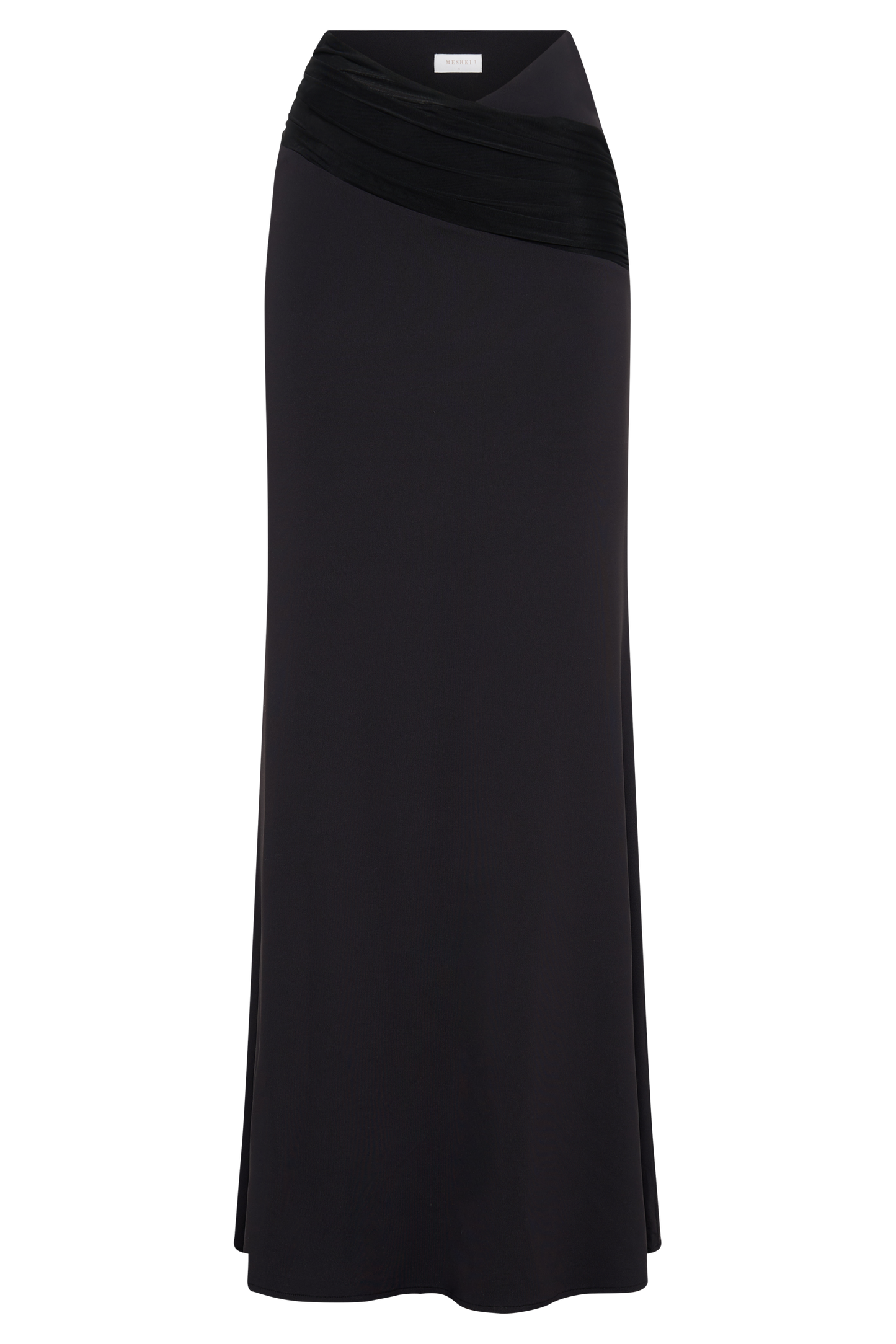 Jules Recycled Nylon And Mesh Maxi Skirt - Black