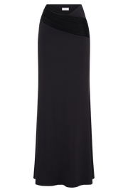 Jules Recycled Nylon And Mesh Maxi Skirt - Black