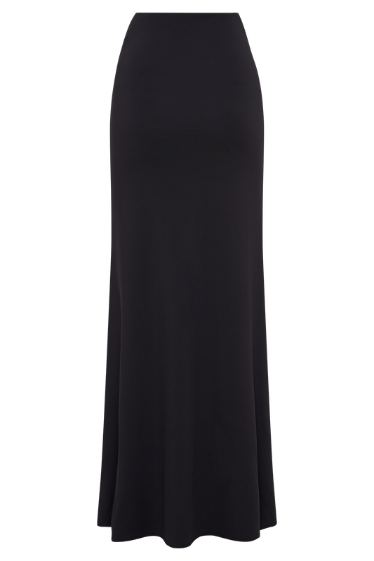 Jules Recycled Nylon And Mesh Maxi Skirt - Black