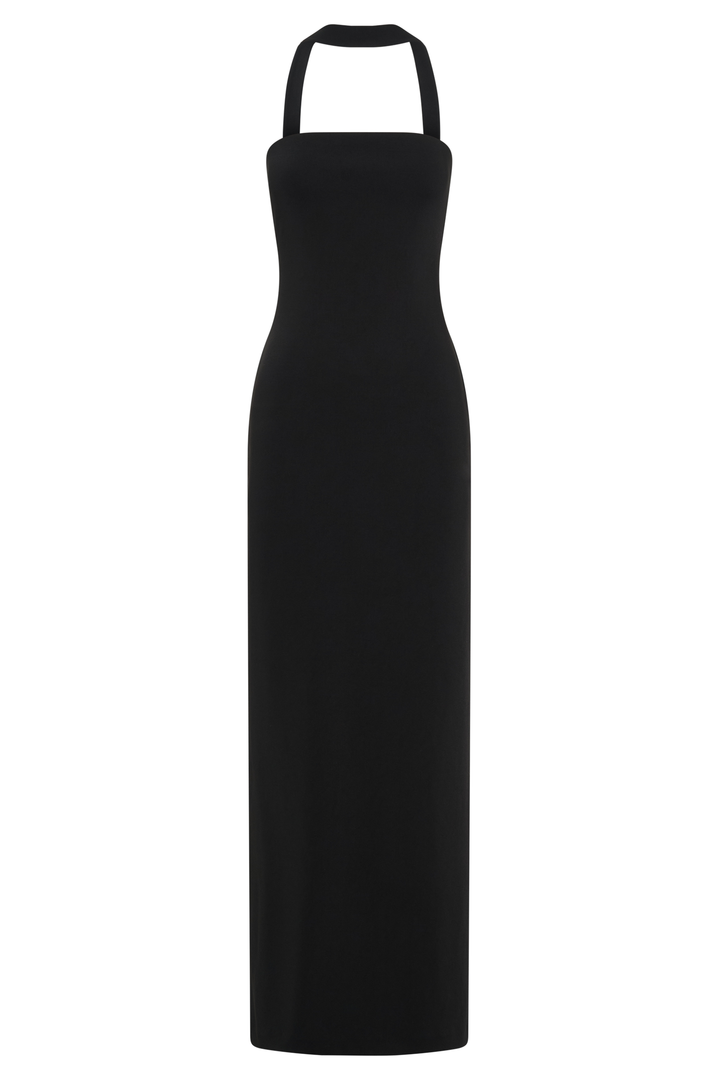 Velma Halter Collar Maxi Dress - Black