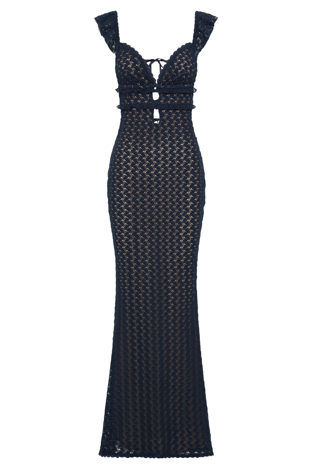 Ezra Lace Maxi Dress - Navy