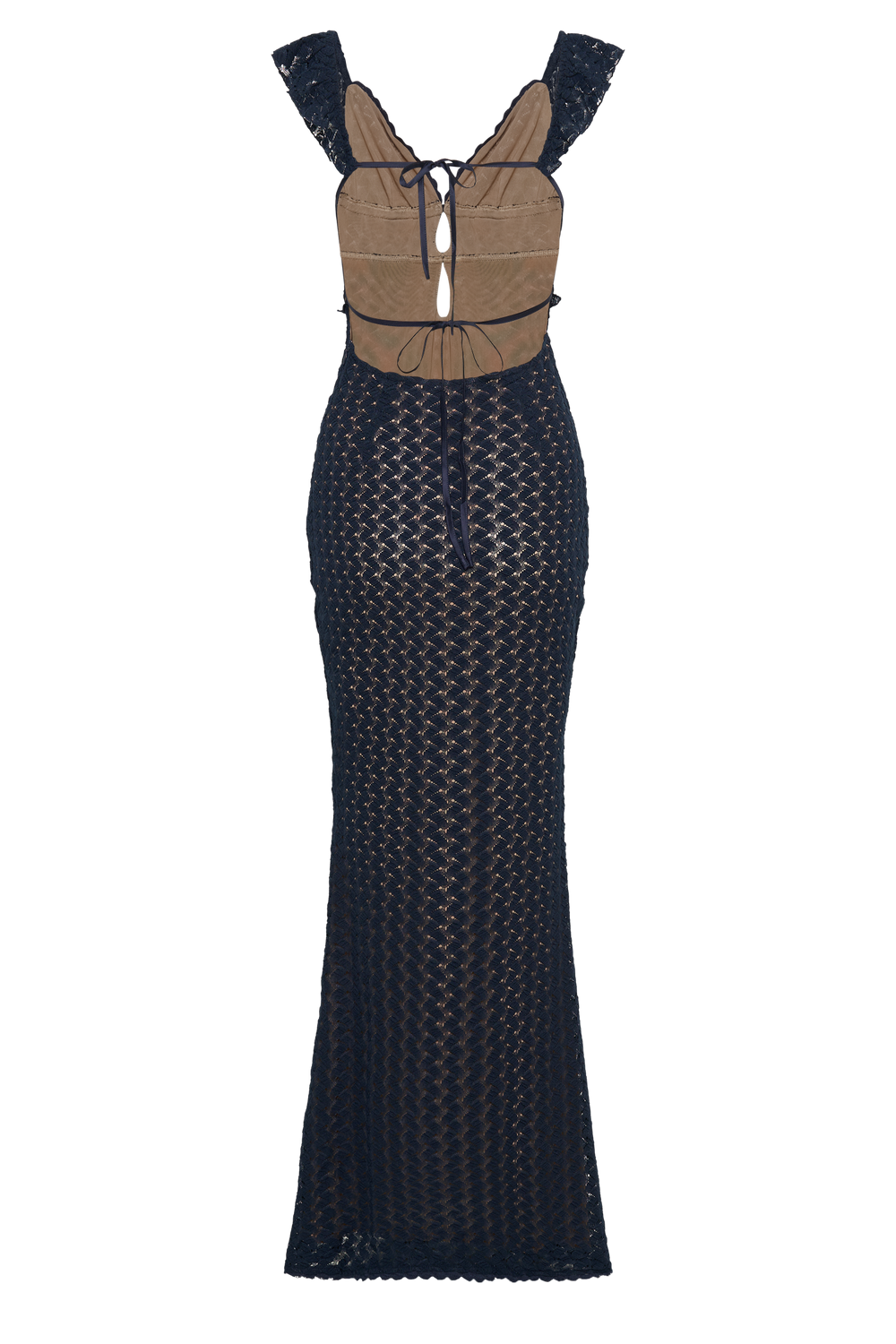 Ezra Lace Maxi Dress - Navy