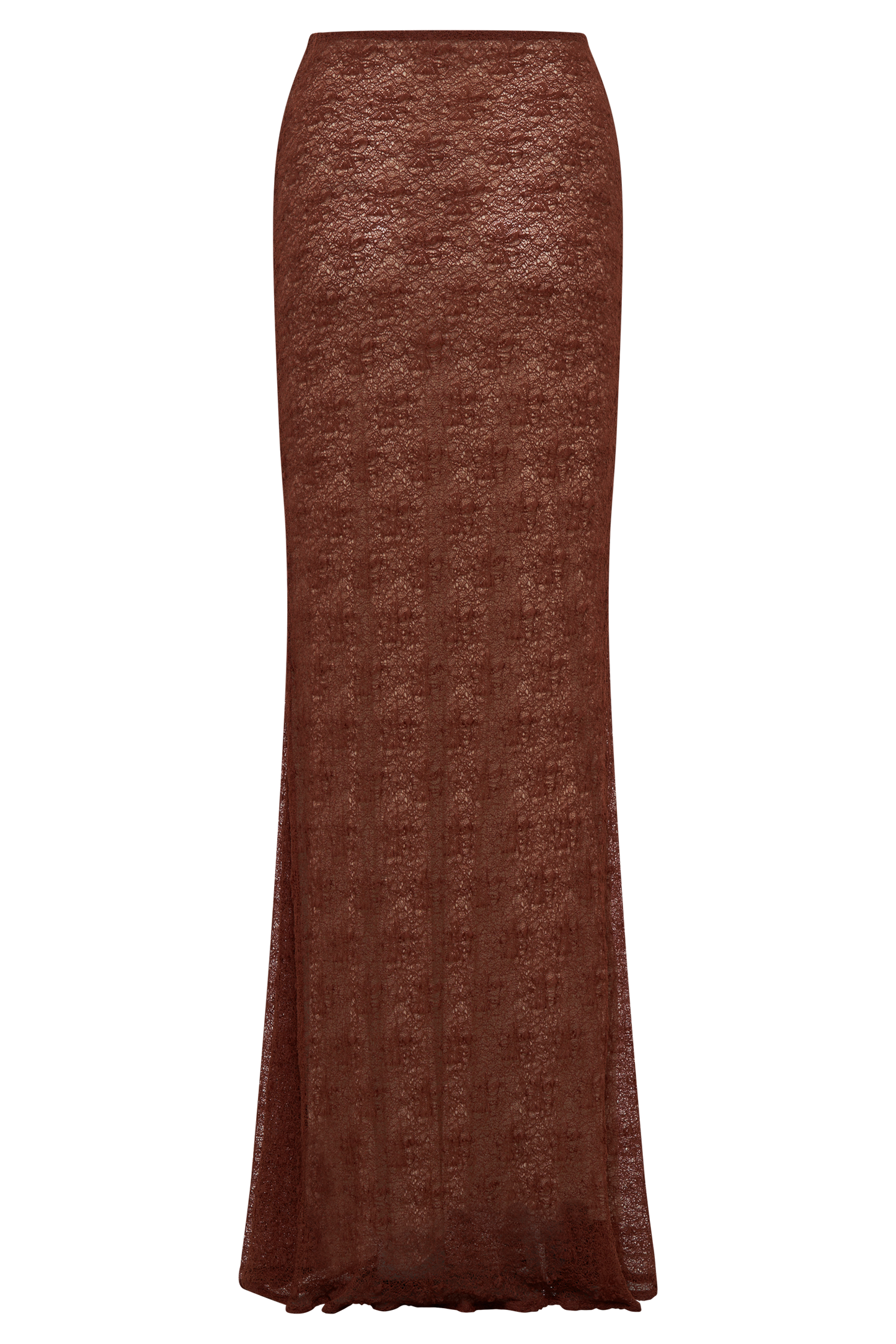 Robyn Sheer Lace Maxi Skirt - Chilli