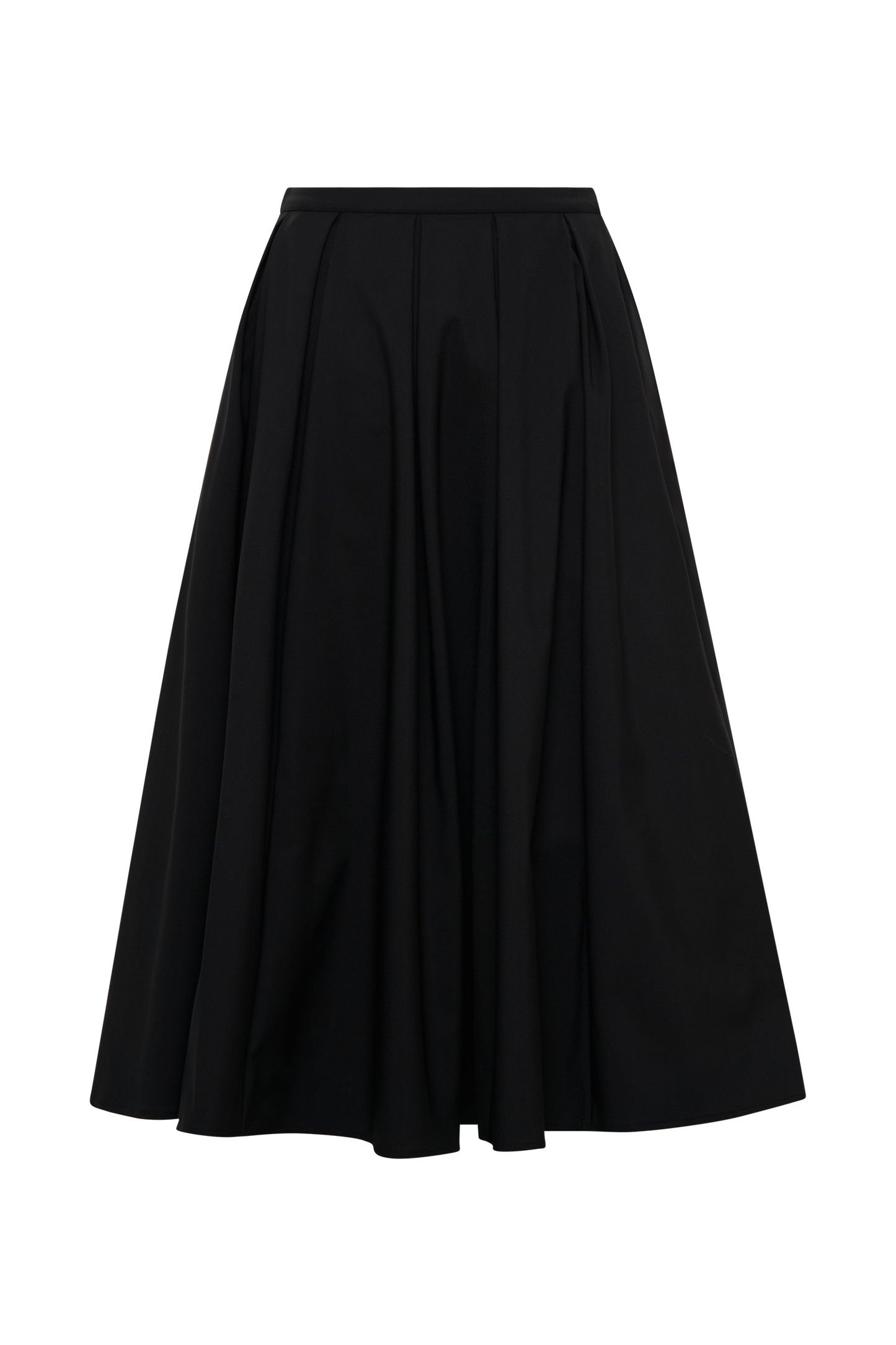 Jemima Cotton Midi Skirt - Black