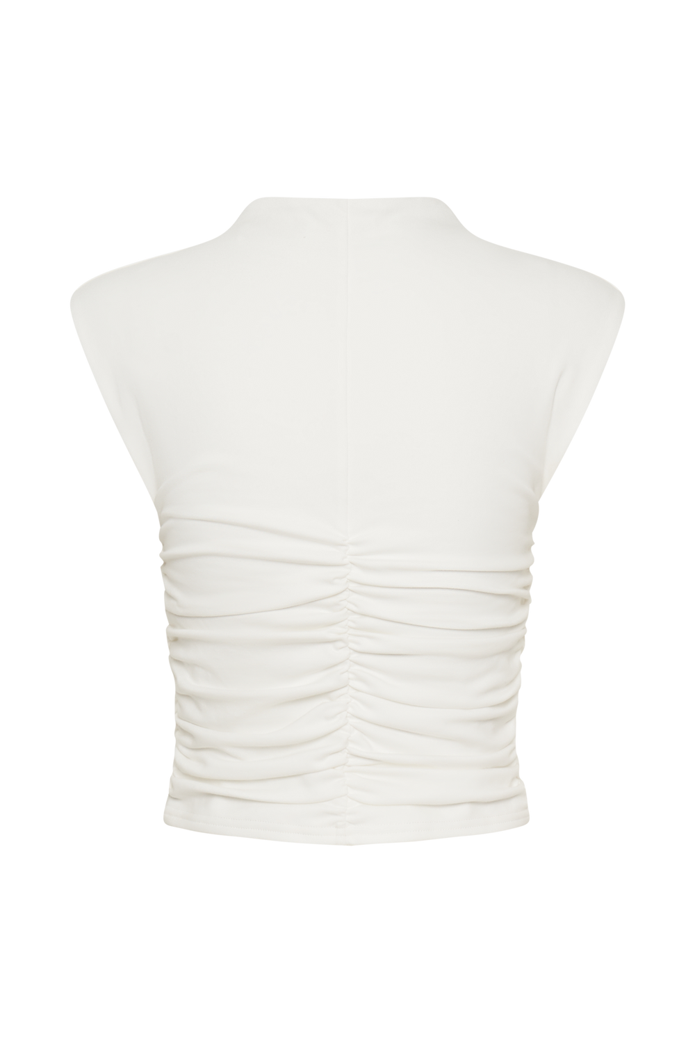 Ellia High Neck Sleeveless Top - White