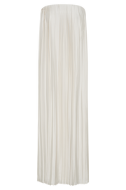 Myrah Plisse Strapless Maxi Dress - Ivory