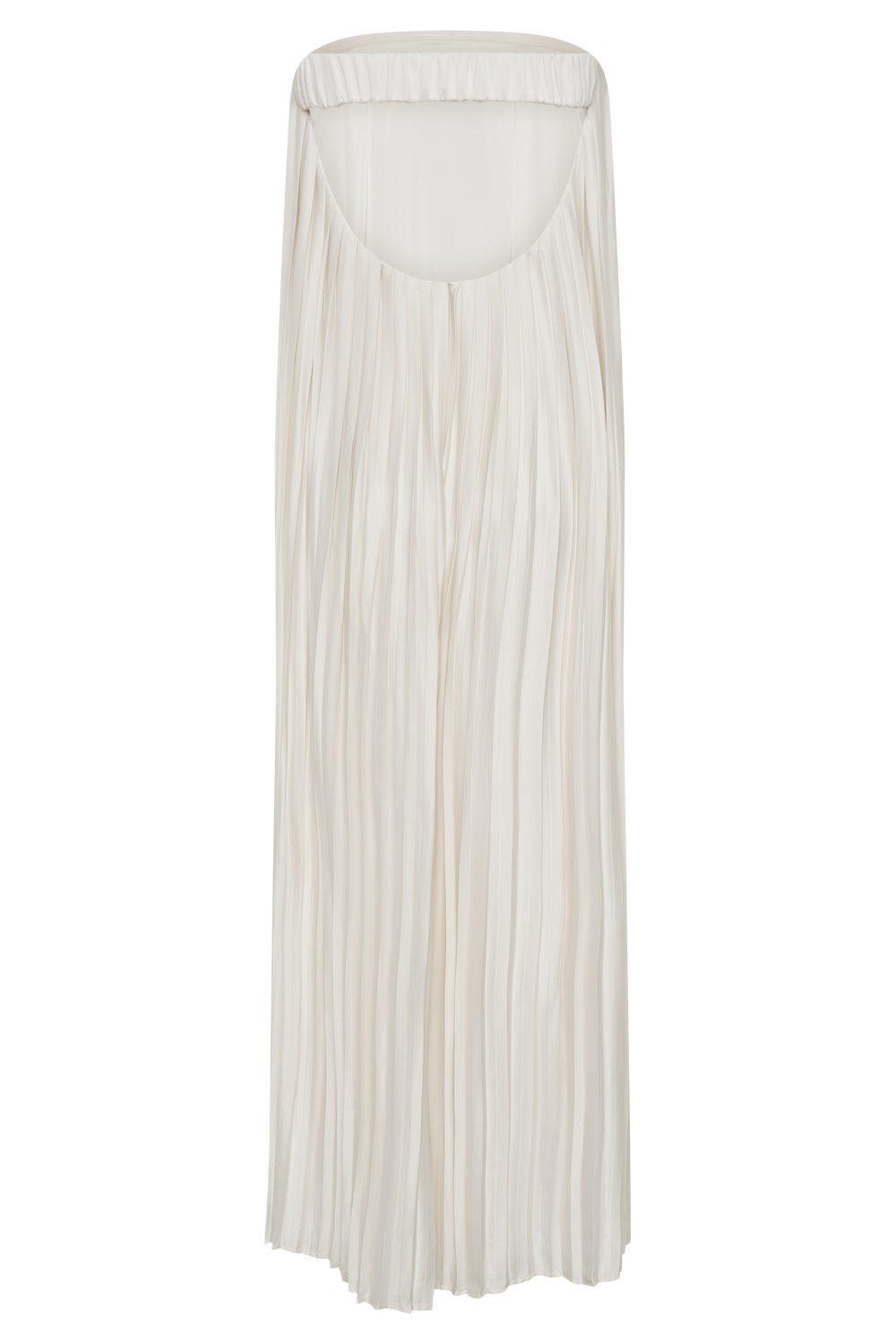 Myrah Plisse Strapless Maxi Dress - Ivory