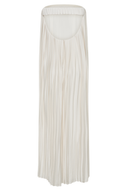 Myrah Plisse Strapless Maxi Dress - Ivory